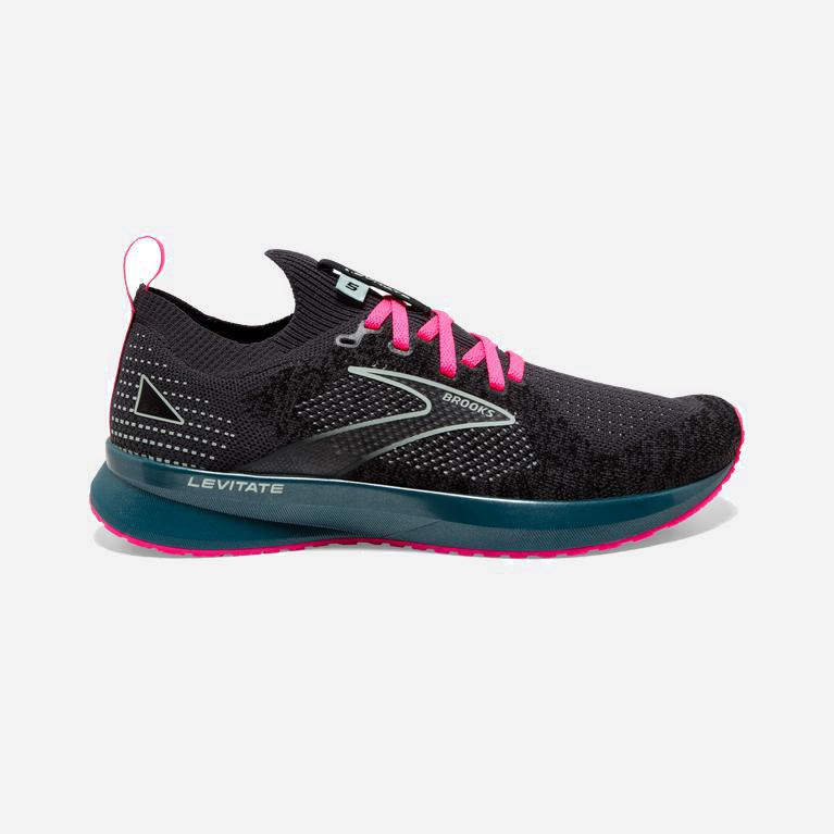 Tenis Brooks Levitate Stealthfit 5 Energy Return - Zapatillas Para Correr En Asfalto Mujer - Negras